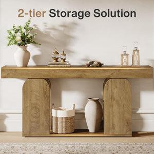 70.9-Inch Extra Long Sofa Console Table with Storage Shelf