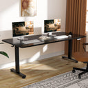 63 Inch Electric Standing Desk with Wood Desktop