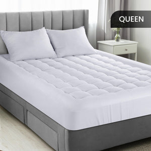 Quilted Mattress Pad with Pillow Top & Deep Pocket – Twin, Full, Queen, King, Cal King
