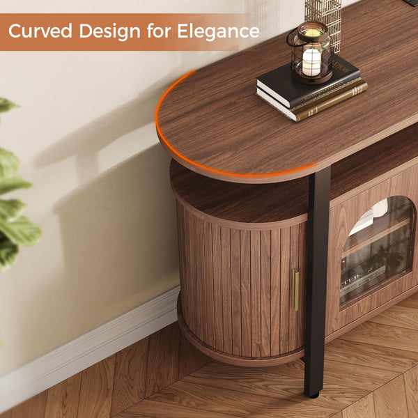 Mid-Century TV Stand for TVs up to 70 with Storage