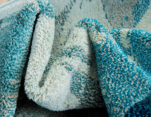 Coastal Marine Area Rug – Light Blue, Multiple Sizes