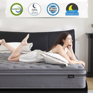 Full Size Hybrid Mattress 12 Inch with Pocket Springs & Gel Memory Foam