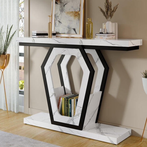 47" Console Table – Marble Texture
