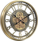 Large Moving Gears Wall Clock – 21 Inch Analog Art Deco Metal Clock