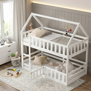 Twin Over Twin House Bunk Bed
