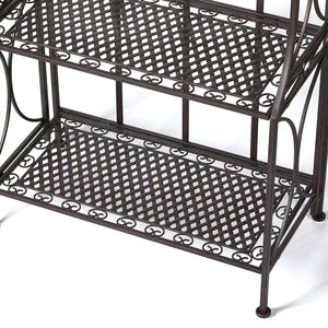 3-Tier Metal Baker's Rack with Microwave Stand & Storage Shelves