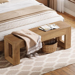 47-Inch Farmhouse Entryway Bench