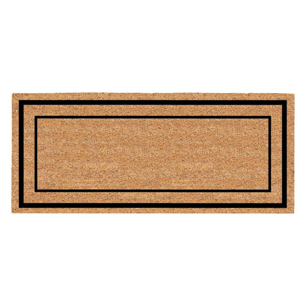 Classic Border Coir Non-Slip Door Mat 2x5 Rectangular