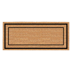 Classic Border Coir Non-Slip Door Mat 2x5 Rectangular