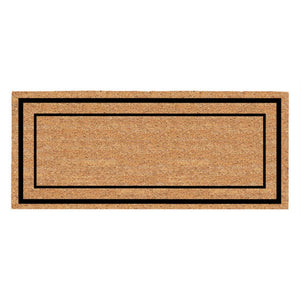 Classic Border Coir Non-Slip Door Mat 2x5 Rectangular