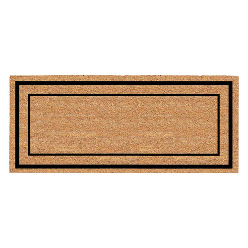 Classic Border Coir Non-Slip Door Mat 2x5 Rectangular