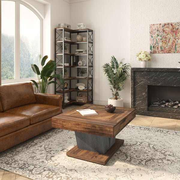 Square Coffee Table for Living Room – 31.5" Modern Cocktail Accent Table