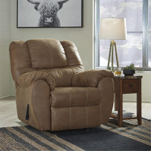 Faux Leather Manual Rocker Recliner