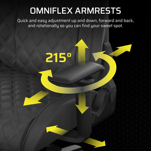 Gaming Chair – Wide Seat with Lumbar Support & Adjustable Armrests