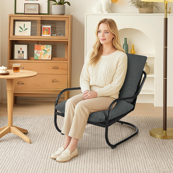 Modern Accent Chair with Metal Frame