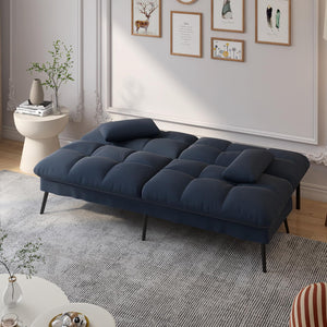 Convertible Futon Sofa Bed with Adjustable Backrest