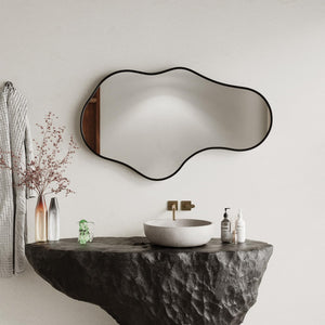 Cloud-Shaped Irregular Wall Mirror with Aluminum Alloy Frame