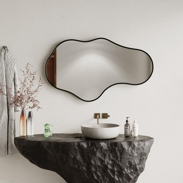 Cloud-Shaped Irregular Wall Mirror with Aluminum Alloy Frame