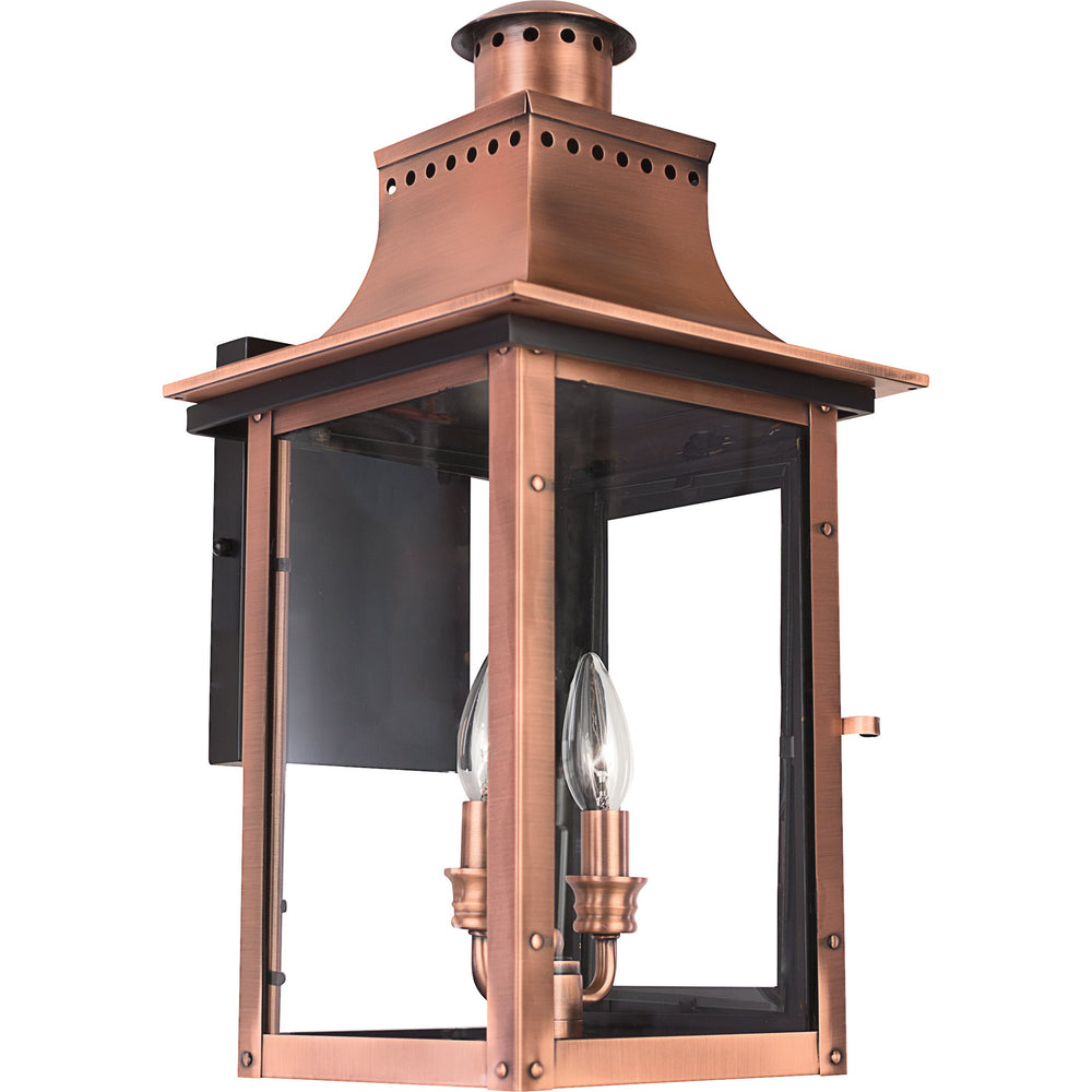Aged Copper Outdoor Wall Lantern 2-Light