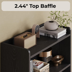 Tall Bookcase with Doors & Storage Shelves
