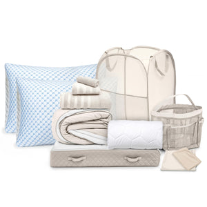 Twin XL Dorm Room Complete Bedding & Organizer Set
