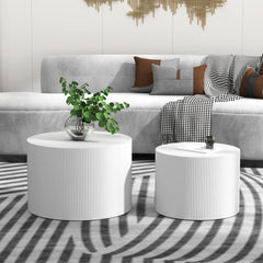 Round Nesting Coffee Table Set of 2