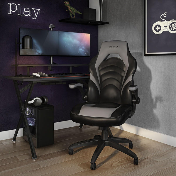 Ergonomic Gaming Chair – Adjustable Height, Swivel, Bonded Leather
