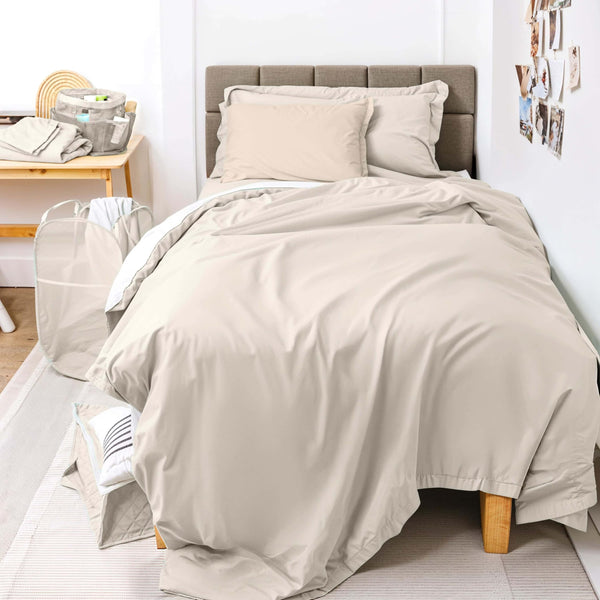 Twin XL Dorm Room Complete Bedding & Organizer Set