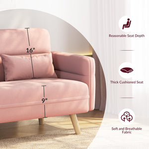 Mid-Century Modern 2-Seater Loveseat Sofa