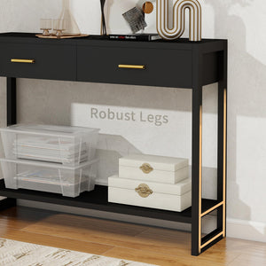Console Table with Motion Sensor Light & Storage Drawers