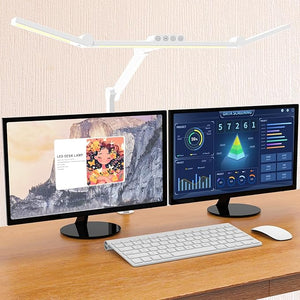 LED Desk Lamp with Clamp & Adjustable Arm
