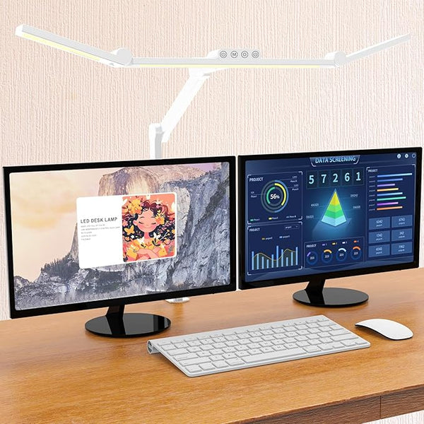 LED Desk Lamp with Clamp & Adjustable Arm