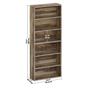 6-Tier Floor Standing Bookcase