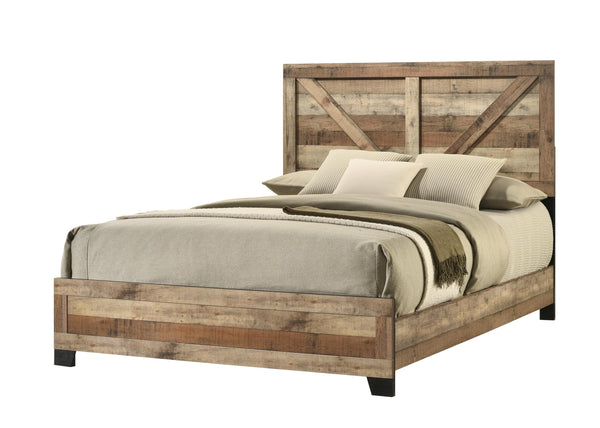 Queen Farmhouse Bedroom Set - 6 Piece with Dresser, Mirror, Chest & 2 Nightstands