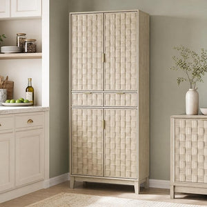 71" Tall Pantry Cabinet with Doors, Drawers & Adjustable Shelves
