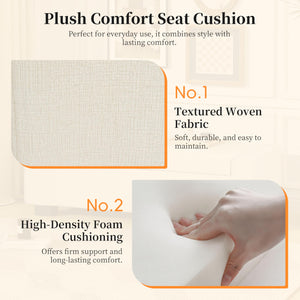 Storage Ottoman with Lid & Birch Wood Legs