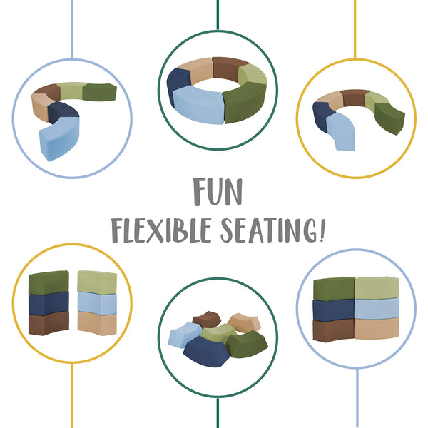 Kids Soft Modular Seating Set 6-Piece