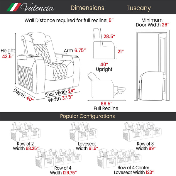 Power Recliner with Lumbar Support & Headrest