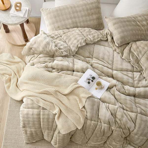 Puffy Plush Oversized Comforter Set - Timber Taupe