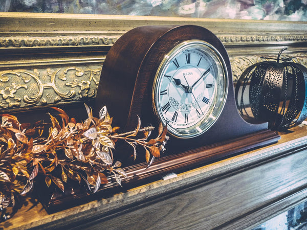 Annette II Chiming Mantel Clock – Mahogany Finish