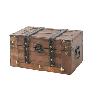 Small Decorative Wooden Trunk Chest