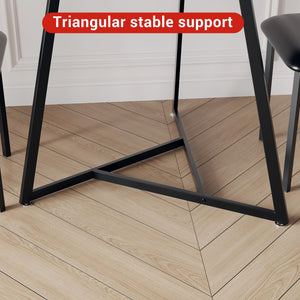 Round Dining Table Set for 2 with Upholstered Chairs