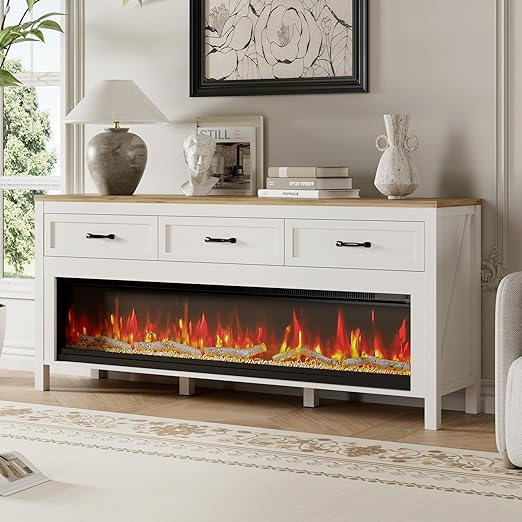TV Stand with Electric Fireplace