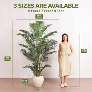 Artificial Palm Tree – Indoor Outdoor Faux Floor Plant (6ft, 7ft & 8ft)