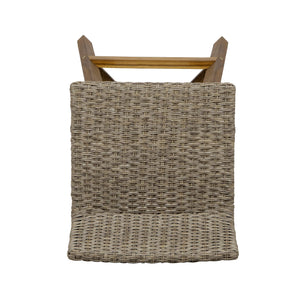 Outdoor Acacia Wood Wicker Barstools Set of 4