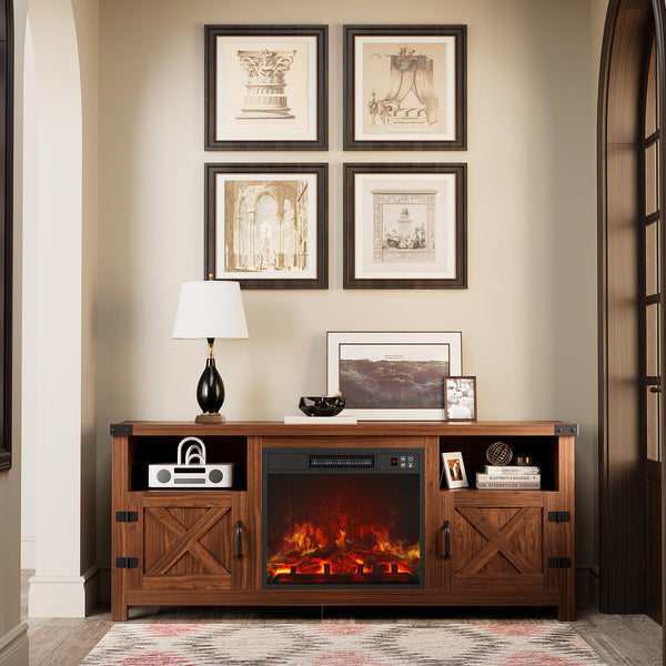 Fireplace TV Stand with Storage 54-Inch