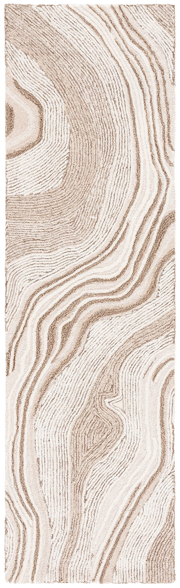 Hand-Tufted Wool Runner Rug 2'3" x 8' – Geometric Mid-Century Modern