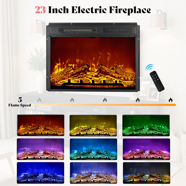 70-Inch Electric Fireplace TV Stand with Storage Shelves