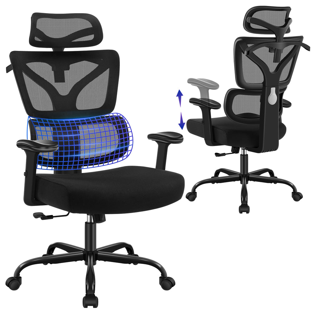 Ergonomic High-Back Mesh Office Chair with Lumbar Support