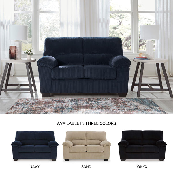 Corduroy Loveseat – Contemporary 2-Seat Sofa